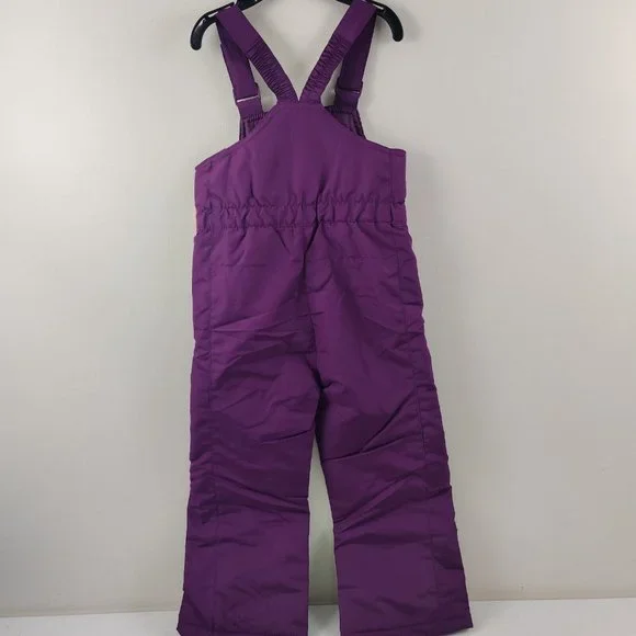 Athletech Performance Outerwear Purple Kids Snow Bibs Overalls Pants XS 4/5 - Picture 9 of 14